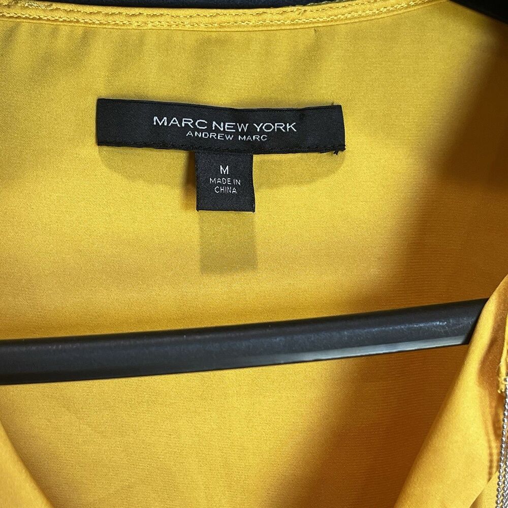 MARC NEW YORK ANDREW MARC MUSTARD YELLOW Women’s Size Medium Blouse - Picture 2 of 7